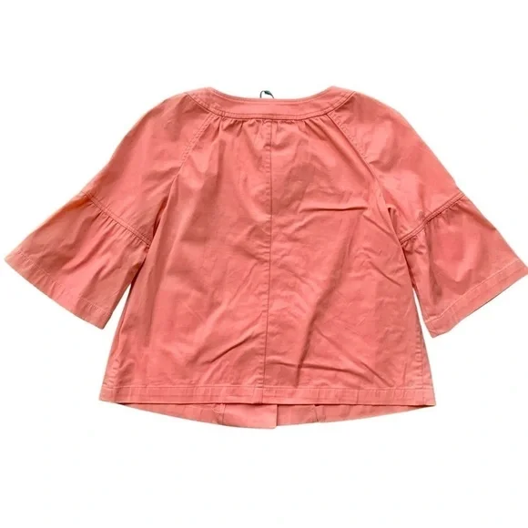 Talbots Jackie Fit Cropped Buttoned Swing Jacket Peach Pink Size 4 - Picture 2 of 6